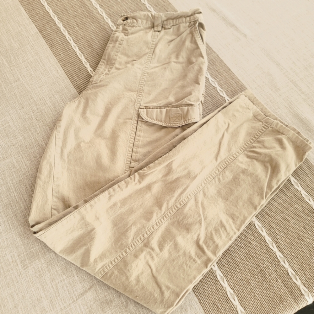Khaki pants 31/34 tan/light brown side pocket one side